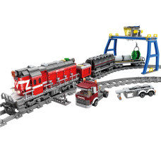 Конструктор ZIPP Toys 'Поезд DF5 1391 с рельсами'. Цвет: красный