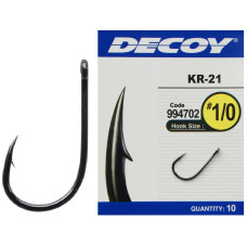 Крючок Decoy KR-21 Black Nickeled #6 (12 шт/уп)