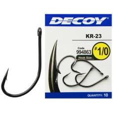 Крючок Decoy KR-23 Black Nickeled #2 (10 шт/уп)