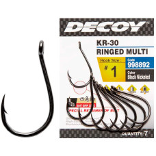 Крючок Decoy KR-30 Ringed Multi #5 (8 шт/уп)