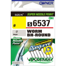 Крючок Owner Worm BH-Round 56537 #6 (9 шт/уп)