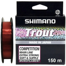 Леска Shimano Trout Competition Mono 150m 0.22mm 4.05kg Red