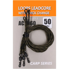 Лидкор Orange Life Loops leadcore QC с быстросъемным вертлюгом 50см (3шт/уп)