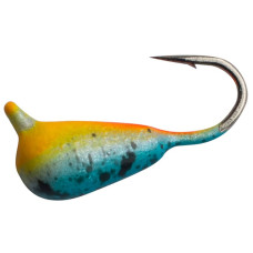 Мормышка вольфрамовая Shark Капля с ушком 0.267g 2.5mm крючок D18 ц:оранжевый/синий