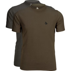 Набор футболок Seeland Outdoor 2-pack 4XL 2шт Raven/Pine green