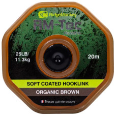 Поводковый материал RidgeMonkey RM-Tec Soft Coated Hooklink Organic Brown 35lb 20м