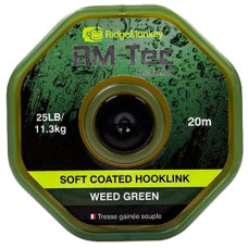 Поводковый материал RidgeMonkey RM-Tec Soft Coated Hooklink Weed Green 35lb 20м