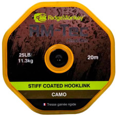 Поводковый материал RidgeMonkey RM-Tec Stiff Coated Hooklink Camo 25lb 20м