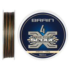 Шнур Brain Scout 4X 150m (camo) 0.163mm 9.8kg