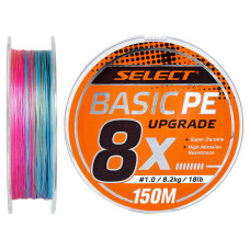 Шнур Select Basic PE 8X Multicolor 150m #1.5/0.18mm 22lb/10kg