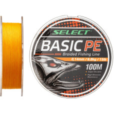 Шнур Select Basic PE Orange 100m 0.14mm 15lb/6.8kg