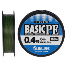 Шнур Sunline Basic PE HG 150m (темн.-зел) #0.4/0.108mm 6LB 2,9KG(Max)