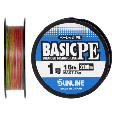 Шнур Sunline Basic PE HG 200m (мульти.) #1/0.171mm 16LB 7,7KG(Max)