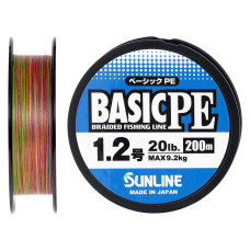 Шнур Sunline Basic PE HG 200m (мульти.) #1.2/0.187mm 20LB 9,2KG(Max)