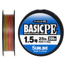 Шнур Sunline Basic PE HG 200m (мульти.) #1.5/0.209mm 25LB 11KG(Max)