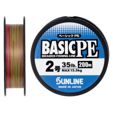 Шнур Sunline Basic PE HG 200m (мульти.) #2/0.242mm 35LB 15,5KG(Max)