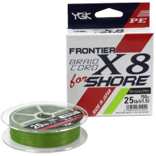 Шнур YGK Frontier Braid Cord X8 150m (зелёный) #1.2/0.185mm 20lb/9.0kg