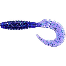 Силикон FishUP Fancy Grub 1' #060 Dark Violet/Peacock & Silver (12шт/уп)