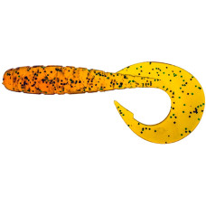 Силікон FishUP Mighty Grub 3.5' #036 - Caramel/Green & Black (7 шт/уп)