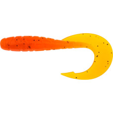 Силікон FishUP Mighty Grub 3.5' #049 - Pumpkin Orange/Black (7 шт/уп)