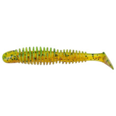Силикон Reins Bubbling Shad 3' B61 Chart Pepper/Motoroil Red Gold (6 шт/уп.)
