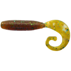 Силикон Reins Fat G-Tail Grub 3' 565 Motor Oil Green Flake (12 шт/уп.)