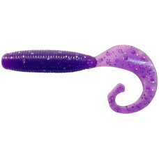 Силикон Reins Fat G-Tail Grub 3' 567 Lilac Silver & Blue Flake (12 шт/уп.)