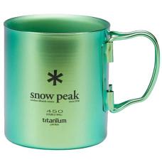 Термокружка Snow Peak MG-053GR-US Ti-Double Colored Mug 0.45l Green