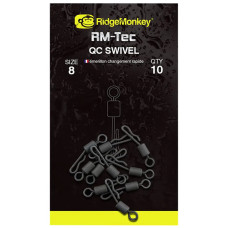 Вертлюжок RidgeMonkey RM-Tec Quick Change Swivel #8 (10 шт/уп)