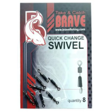 Вертлюжок з застібкою Brave Quick Change Swivel №10 (8шт/уп)