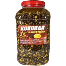 Зерновая смесь 3KBaits Конопля с Кукурузой (70/30%) банка 5л