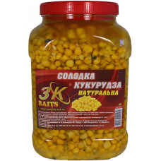 Зерновая смесь 3KBaits Сладкая кукуруза (натуральная) банка 3л