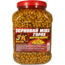 Зерновая смесь 3KBaits Зерновой Микс Горох (натуральный) банка 3л