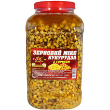 Зерновая смесь 3KBaits Зерновой Микс Кукуруза с Горохом банка 5л