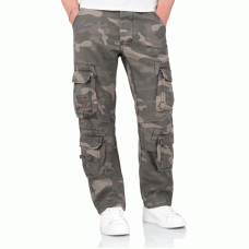Брюки SURPLUS AIRBORNE TROUSERS SLIMMY, [1150] Black camo, Surplus Raw Vintage®
