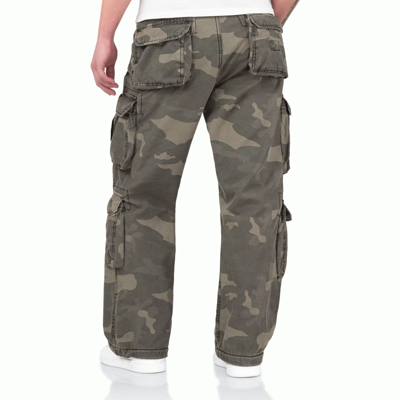 Брюки SURPLUS AIRBORNE VINTAGE TROUSERS Black camo