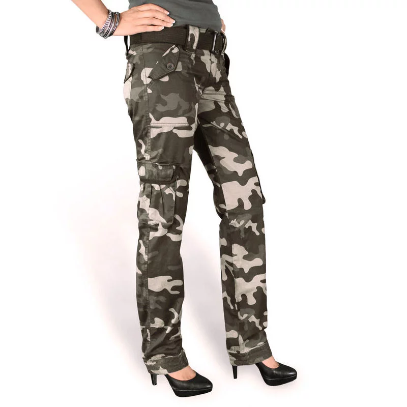Штани військові жіночі SURPLUS LADIES PREMIUM TROUSERS SLIMMY, [1150] Black camo, Surplus