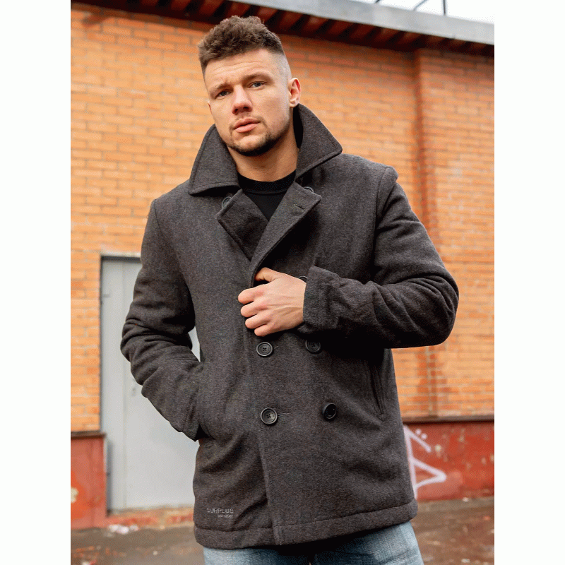 Бушлат двубортный SURPLUS PEA COAT, [023] Anthracite, Surplus Raw Vintage®