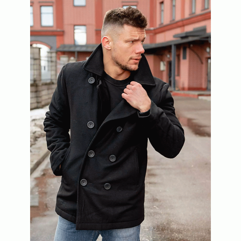 Бушлат двубортный SURPLUS PEA COAT (Black), Surplus Raw Vintage®