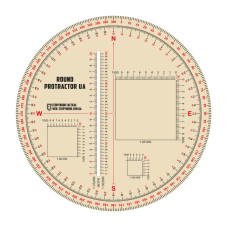 Ecopybook Tactical линейка Protractor UA круглая 130мм