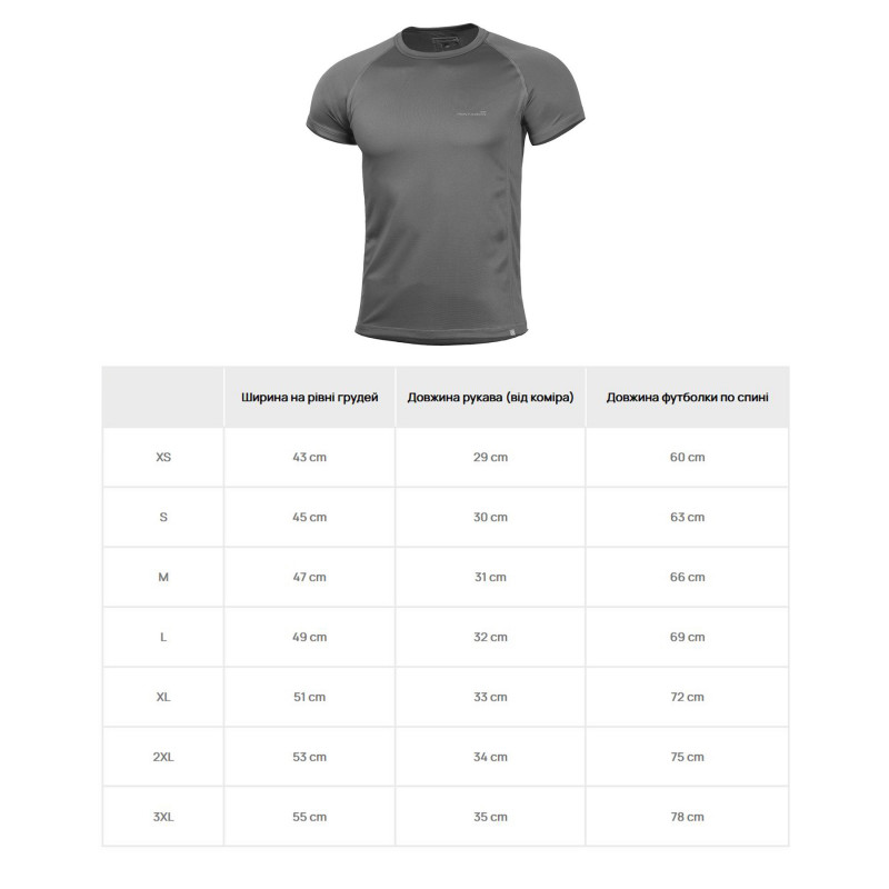 Футболка для тренировок Pentagon Body Shock Activity Shirt Cinder Grey