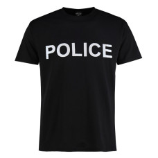 Футболка хлопковая MIL-TEC Police Черная, Black