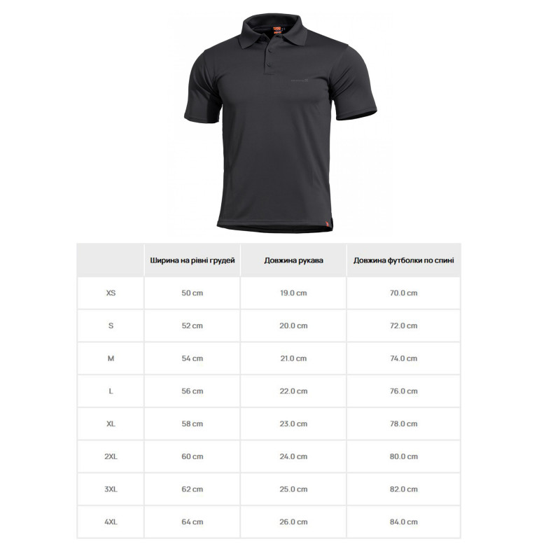 Футболка поло Pentagon Anassa Polo Shirt Black, Helikon-Tex