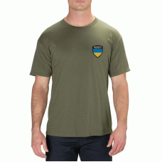 Футболка з малюнком 5.11 Tactical Shield Ukraine Лімітована Серія Military Green