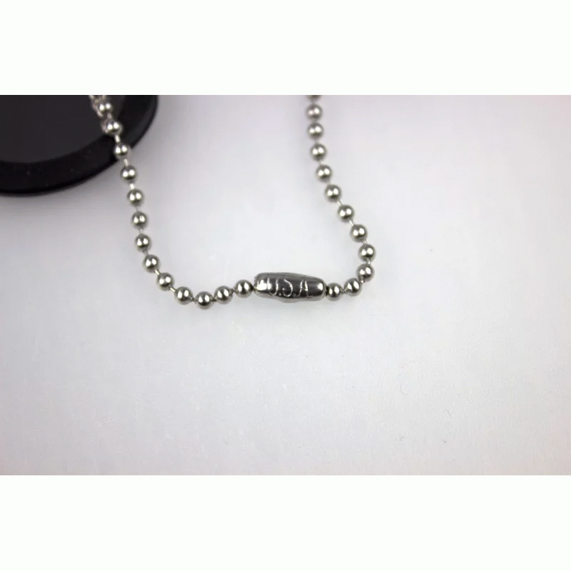 Жетоны военные американские с резинками US DOG-TAG (оригинальные) Silver