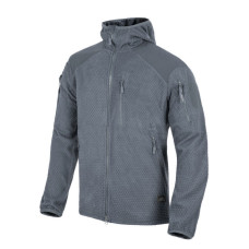 Кофта флісова Helikon-Tex Alpha Hoodie Jacket Grid Fleece Shadow Grey