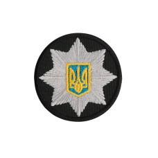 Кокарда Полиция круглая 5 см черная