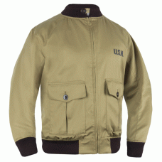 Куртка-бомбер USN-37J1 Pilot Jacket, Bush Brown