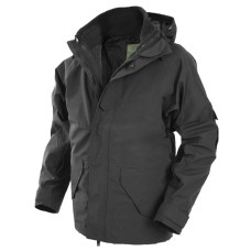 Куртка мембрана з флісовою підкладкою MIL-TEC Wet Weather Jacket Black S