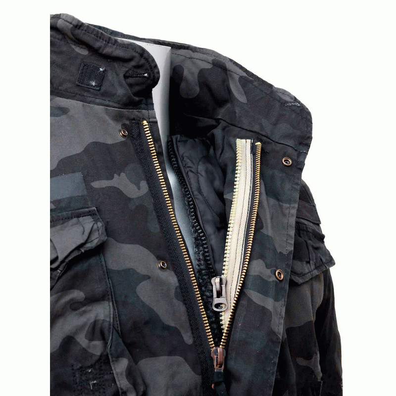 Куртка зі знімним підкладкою SURPLUS REGIMENT M 65 JACKET, [1345] Washed black camo, Surplus